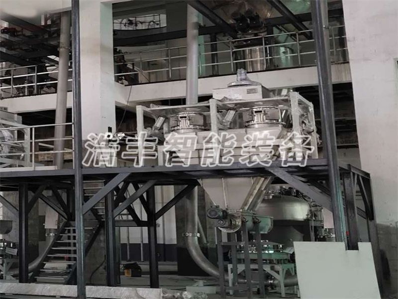 山東濱州某氯化錳企業拆包管鏈系統應用現場